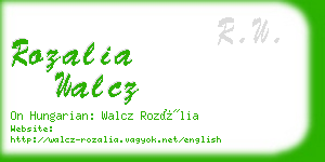 rozalia walcz business card